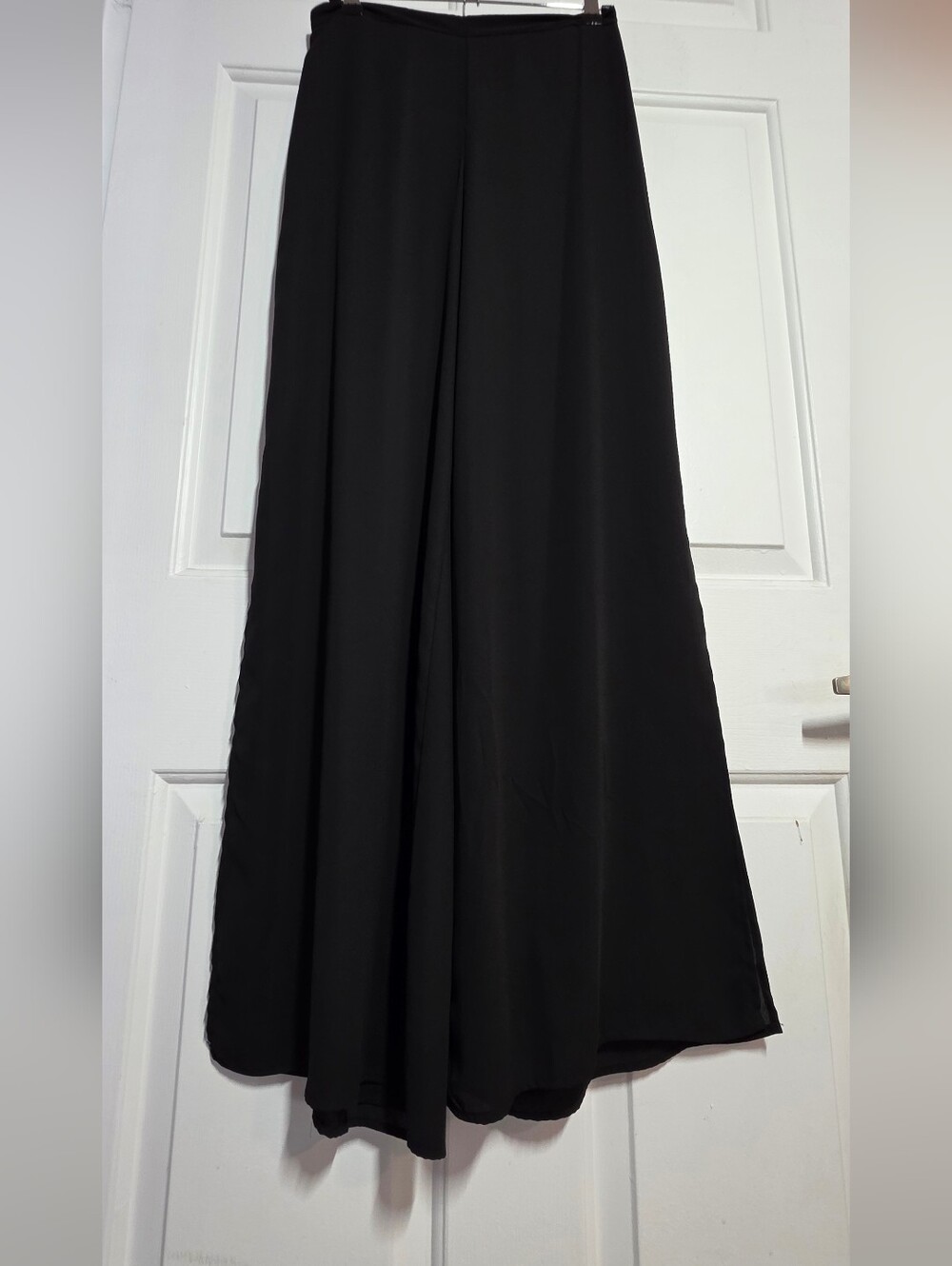 Zara Side Slit Wide Leg Black Lightweight Pants - Picture 9 of 12